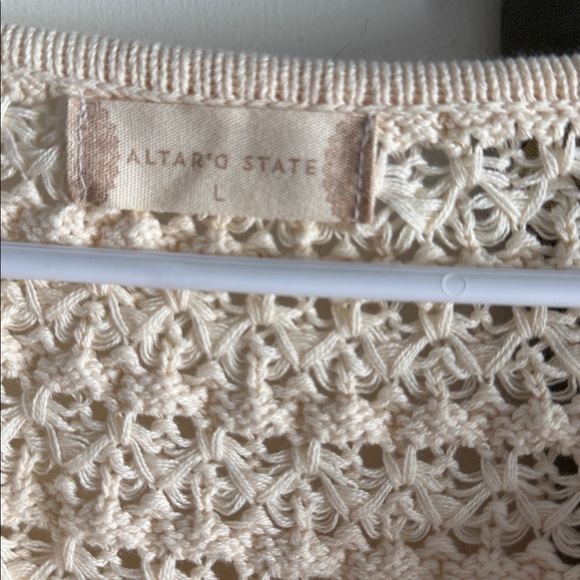 Altar’d state balloon sleeve cream sweater - Picture 3 of 4